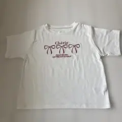 GRL リボン刺繍 ロゴTシャツ ホワイト （pm445a）