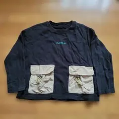 BREEZE 黒 長袖カットソー Sサイズ