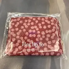 Her lip to beauty CHERRY FLAT POUCH