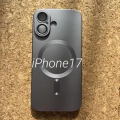 マグセーフ　iPhone17 スマホケース　チタングレー　レンズ保護