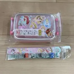 skaterスケーター ディズニープリンセス 弁当箱 お箸 新品 幼稚園 保育園