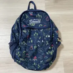 Coleman キッズ リュック ネイビー キャンプ柄のサムネイル