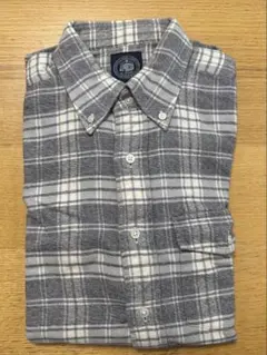 J.PRESS ネルシャツ　Mサイズ　白✖️グレー