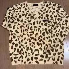 GROWN ヒョウ柄 Vネックセーター
