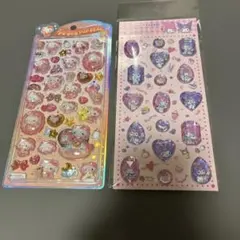 正規品　うるちゅる シール　キティストーンシール　マイメロ&クロミ　１枚づつ