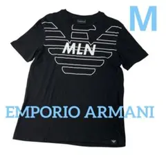 EMPORIO ARMANI BIGイーグル MLNブラックTシャツ メンズM