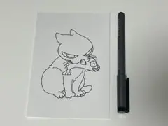 手描きイラスト オリジナル 猫