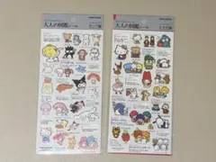 大人の図鑑シール　サンリオキャラクターズ　レトロ　ポップ　2枚セット