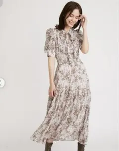 SNIDEL ボウタイプリントワンピースSWFO224077 1サイズ