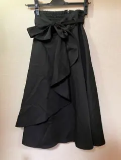 えりりん様 専用 黒 リボン付き フレアスカート ロング