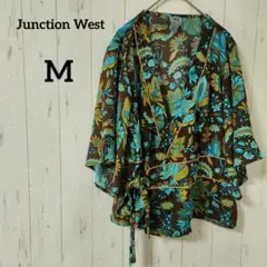 Junction West【M】フラワープリントカーディガン ラップスタイル夏