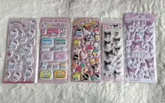 【匿名配送】5枚 ハローキティ クロミ マイメロ サンリオキャラ 立体シール