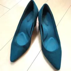 RANDA グリーン スエード ハイヒール 24.0cm