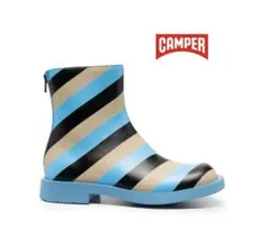 CAMPER ストライプ　アンクルブーツ　レザー