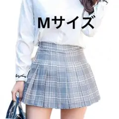 韓国風⭐️スカート レディース ミニスカート フレア 裏地付き チェック グレー