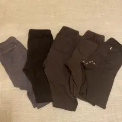 ベビー服 パンツ 5枚セット (4枚80cm、1枚90cm)
