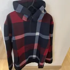 ブラックレーベル　チェック柄　フード付き　パーカー
