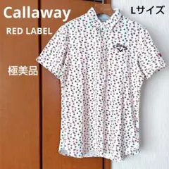 【極美品】キャロウェイ ゴルフ ポロシャツ L 総柄 トランプ柄 レッドレーベル
