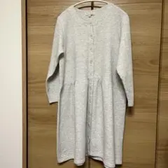 Room Suppli グレー ボタン付きワンピース Mサイズ