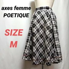 axes femme POETIQUE　チェックフレアロングスカート　レース　Mのサムネイル