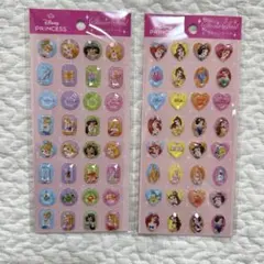 ディズニー　プリンセス ストーンシール　2枚セット　ラプンツェル　アリエル　ベル
