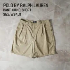 ラルフローレン 90s ツータックチノショーツ ベージュ W37