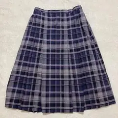 BURBERRY'S バーバリー　プリーツスカート 紺紫チェック柄　ノバチェック