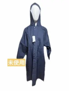 【雨季に】レインコート フード付き ネイビー 防水 軽量 男女兼用