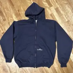 90sCarhartt裏サーマルヘビーウェイトフーディージップパーカーUSA製