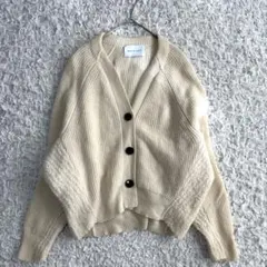 アダムエロペ　ラムコクーンカーディガン　ウール100%