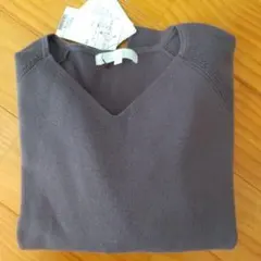 お値下げ新品未使用grove グレー Vネックニット M