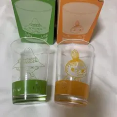 ムーミン グラスセット（緑・オレンジ）