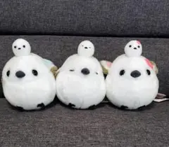 ふくふくシマエナガなかよしおやこカラフル　ぬいぐるみマスコット