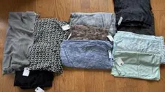 ニット生地セット 10枚シックな色合い　透け感あるものや裏地向きのものなど