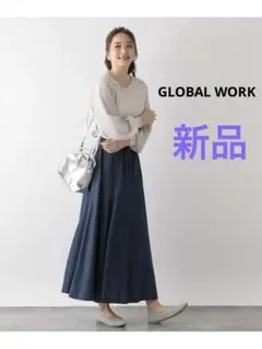 新品　GLOBAL WORK エアリーリラックスデニムスカート　REGのサムネイル