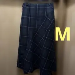 チェック柄ロングスカート ウエスト64cm