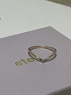 ete K10WG ホワイトゴールド　ウェーブ　リング　13号 ete ホワイトゴールドリング ウェーブデザインK10 - メルカリ