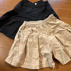 KP ニットプランナー　2枚セット　キュロット　黒　ベージュ