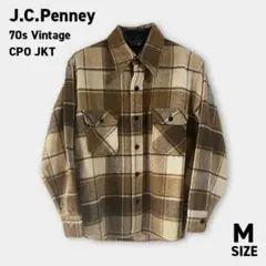 【70s】JCPenny ウールモヘア チェック CPO ジャケット