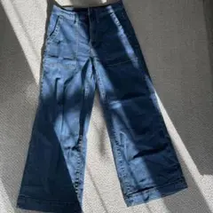 GAP ダークブルー ワイドレッグデニム