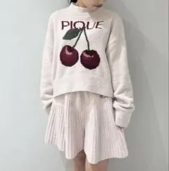 ジェラートピケ gelato pique チェリージャガードセットアップ　ピンク