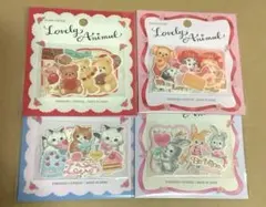 【匿名配送】キャンドゥ ラブリーアニマル　フレークシール　4種類