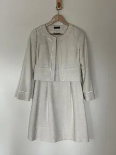 【値下げ】セレモニー　ワンピースセットアップ　ノーカラージャケット