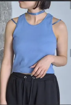 レイカズン　チョーカー風タンクトップ　ブルー　定価4290円