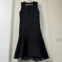 【美品】hwyl ヒュイル　マーメイドデニムワンピース ジャンパースカート