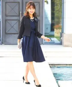 ルイルエブティック　ワンピース＆ジャケットスーツセット　入学式　卒業式　結婚式