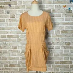 【chocol raffine robe】♪ひざ丈ワンピース ストライプ♪