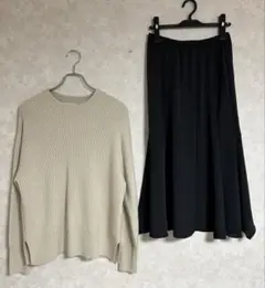 ミラオーウェン ニット スカート セットアップ Mila Owen