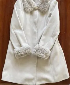 GRL ファーフレアコート パールブローチ付き［ze786］