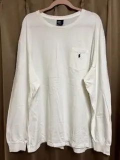 90s ポロラルフローレン ロングスリーブTシャツ XXL ポケット付き